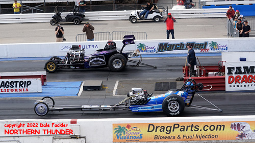 Dave Rosenberg (near lane) vs Chris Bates (far lane) - 7.0 PRO